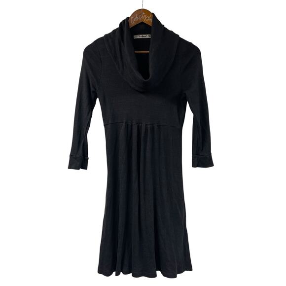 Michael Stars Cowl Neck 3/4 Sleeve Tunic Top Maternity OS Black - Picture 1 of 6